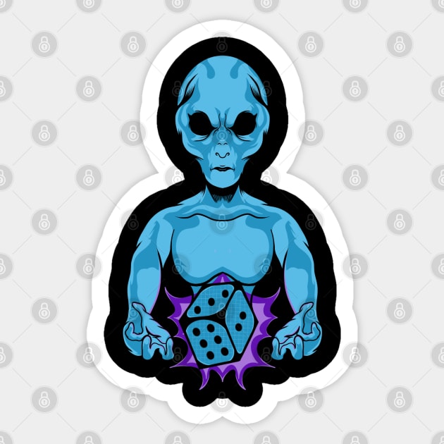 alien jackpot artwork Sticker by ryroxtoons